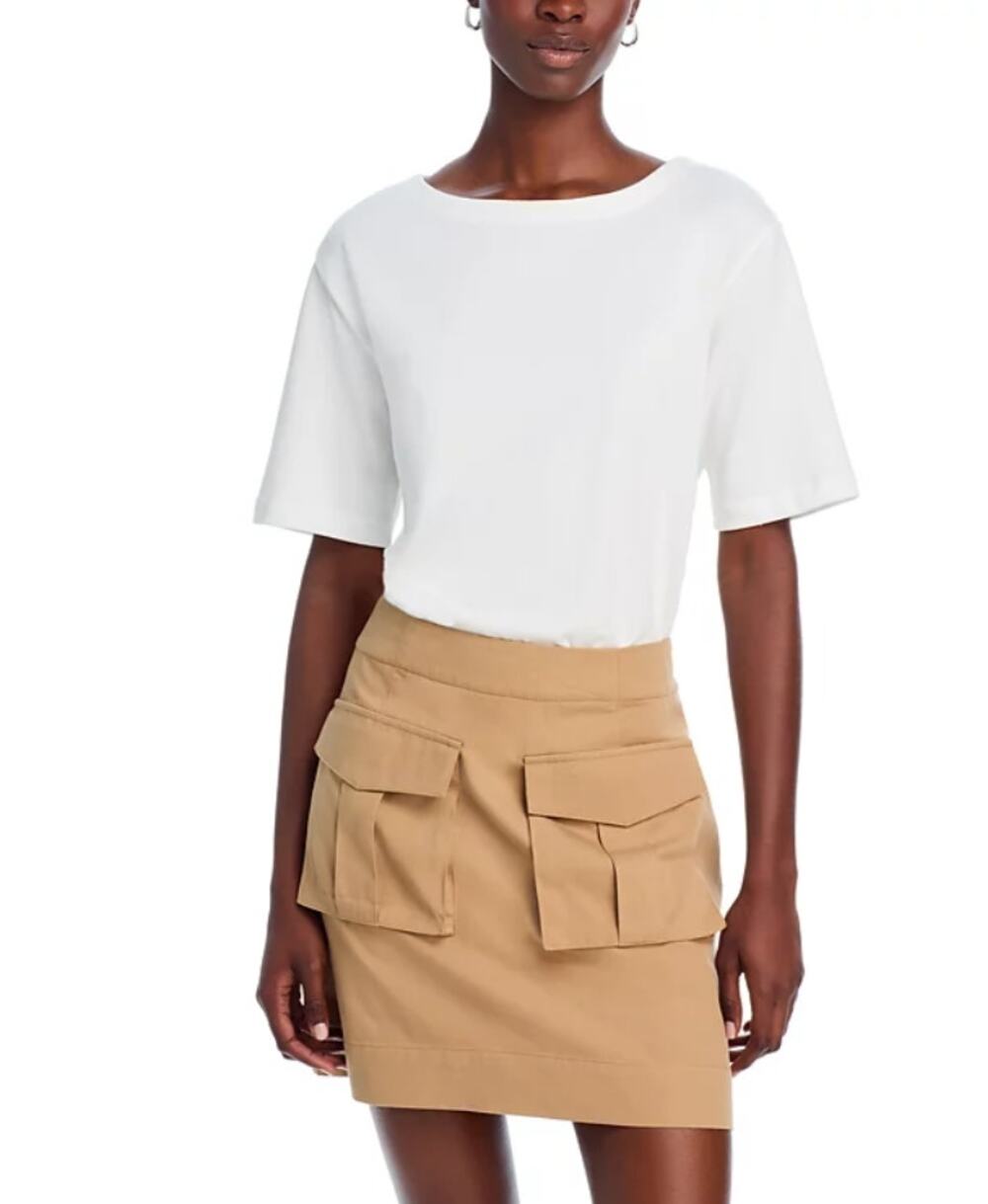 VERONICA BEARD WOMENS SIZE SMALL ELOWYN MIXED MEDIA DRESS WHITE KHAKI NEW